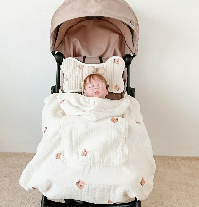 Dot to Dot 圓圓臉系列嬰兒棉紗背巾毯