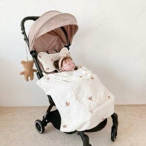 Dot to Dot 圓圓臉系列嬰兒棉紗背巾毯