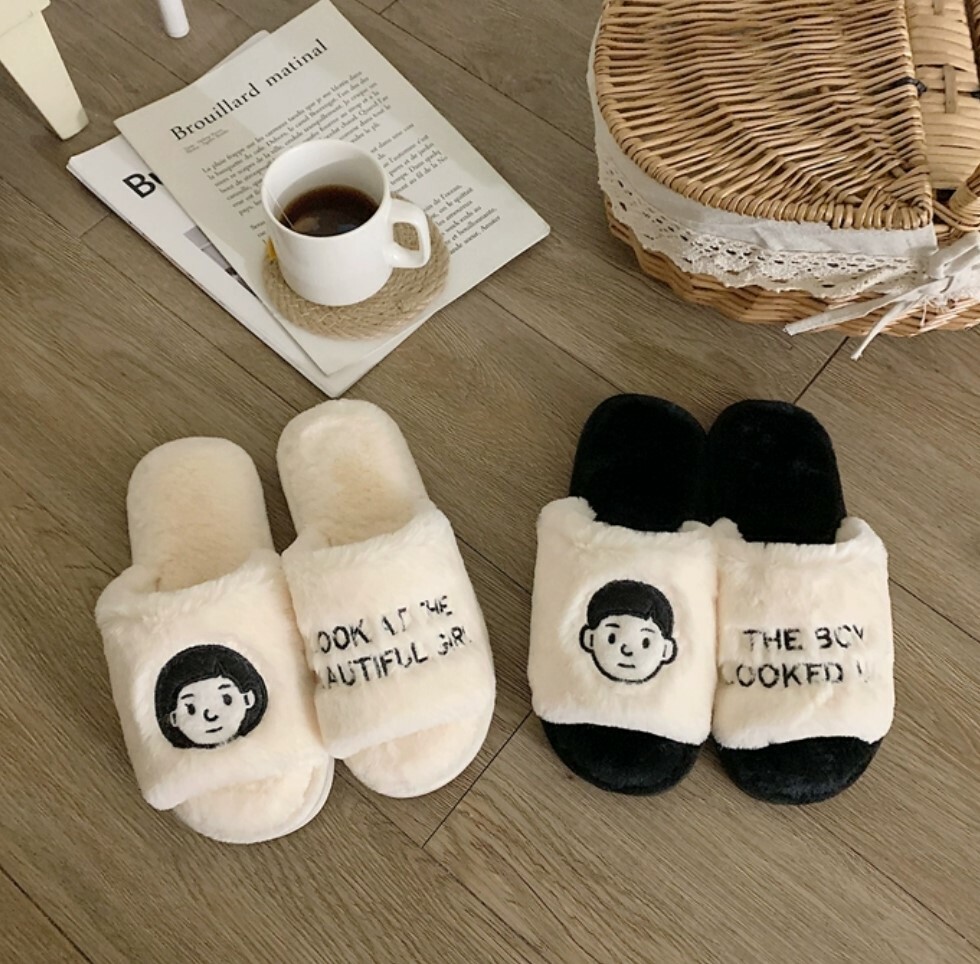 室內保暖防滑毛絨拖鞋