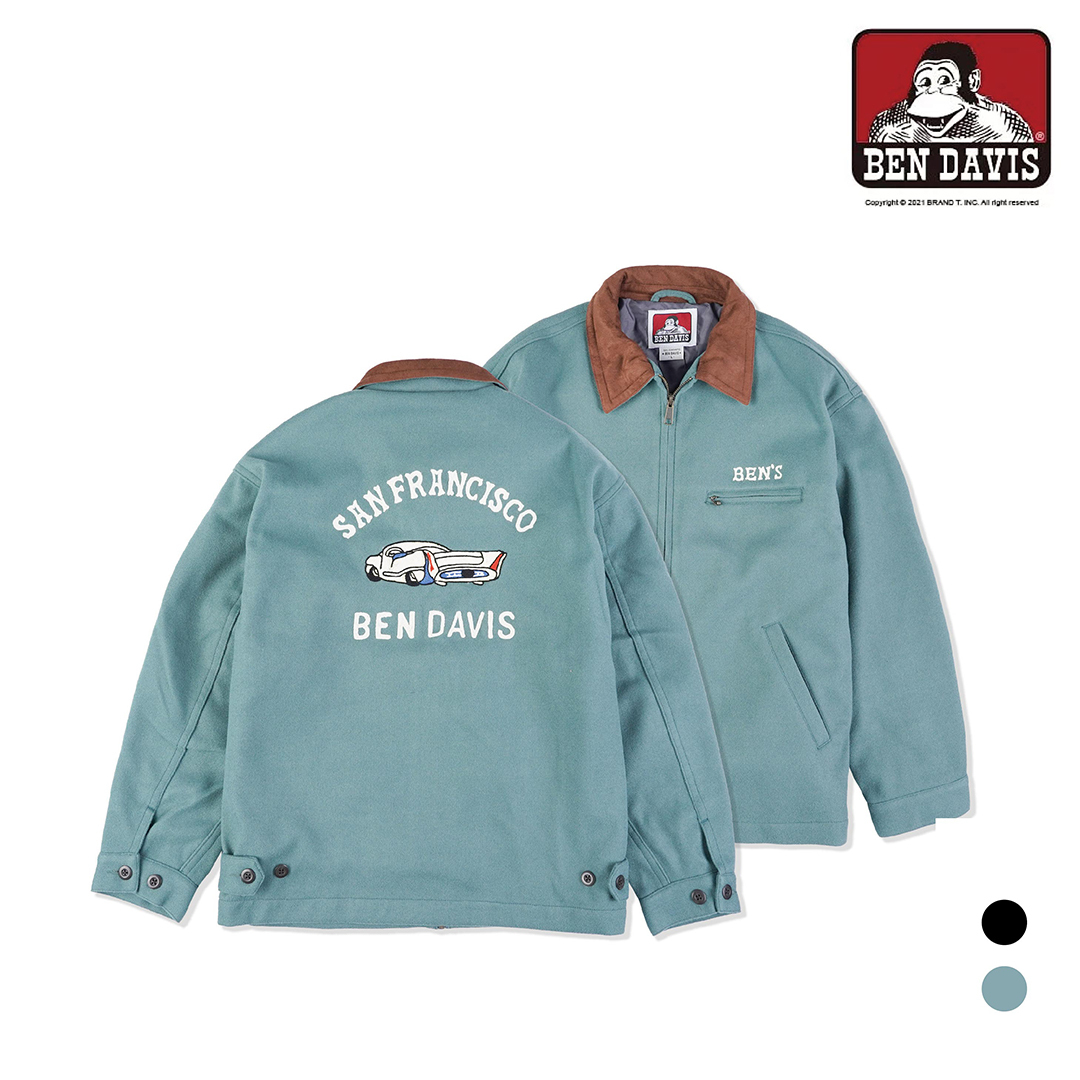 【 BEN DAVIS | 刺繡梅爾頓毛呢夾克 - 2色 】