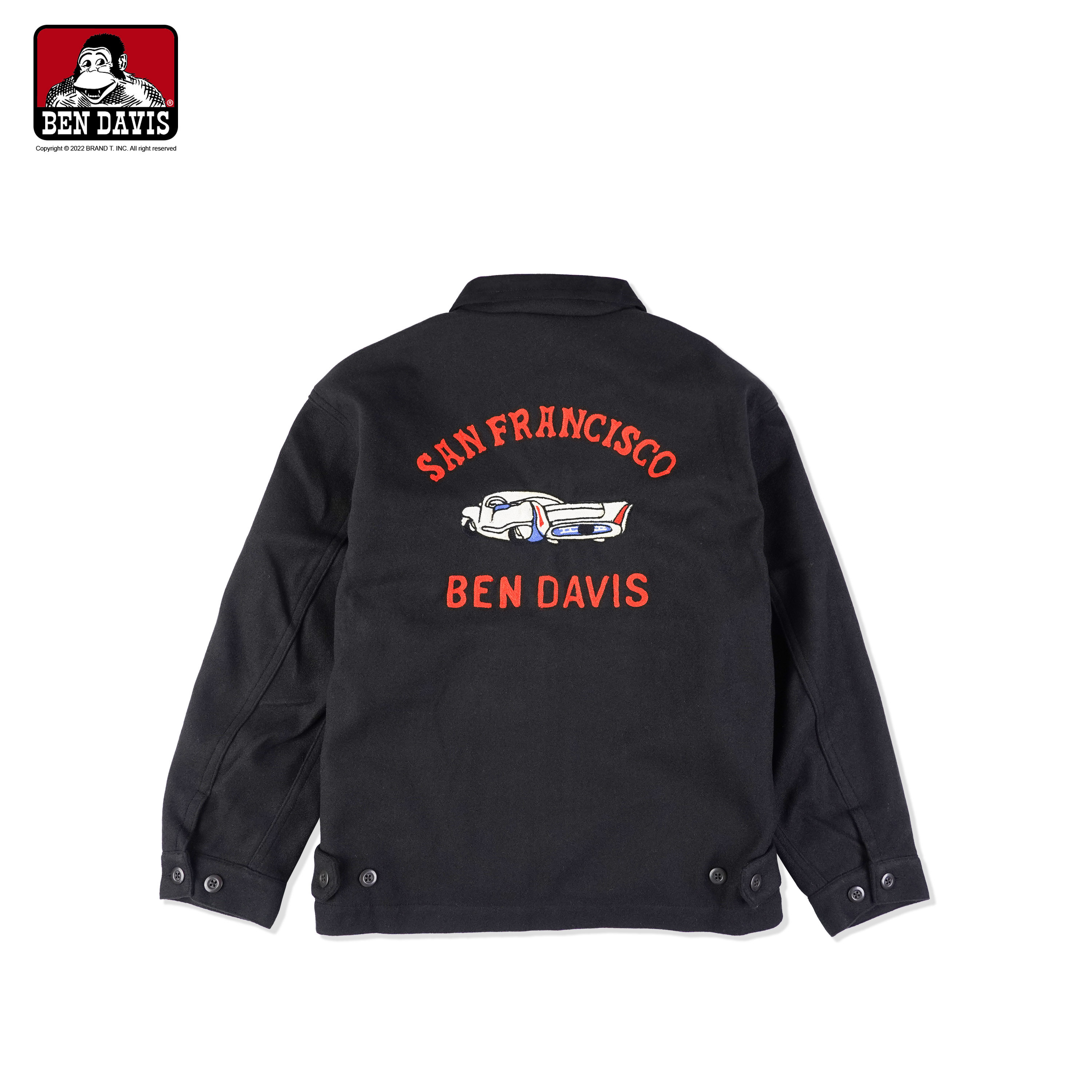 【 BEN DAVIS | 刺繡梅爾頓毛呢夾克 - 2色 】