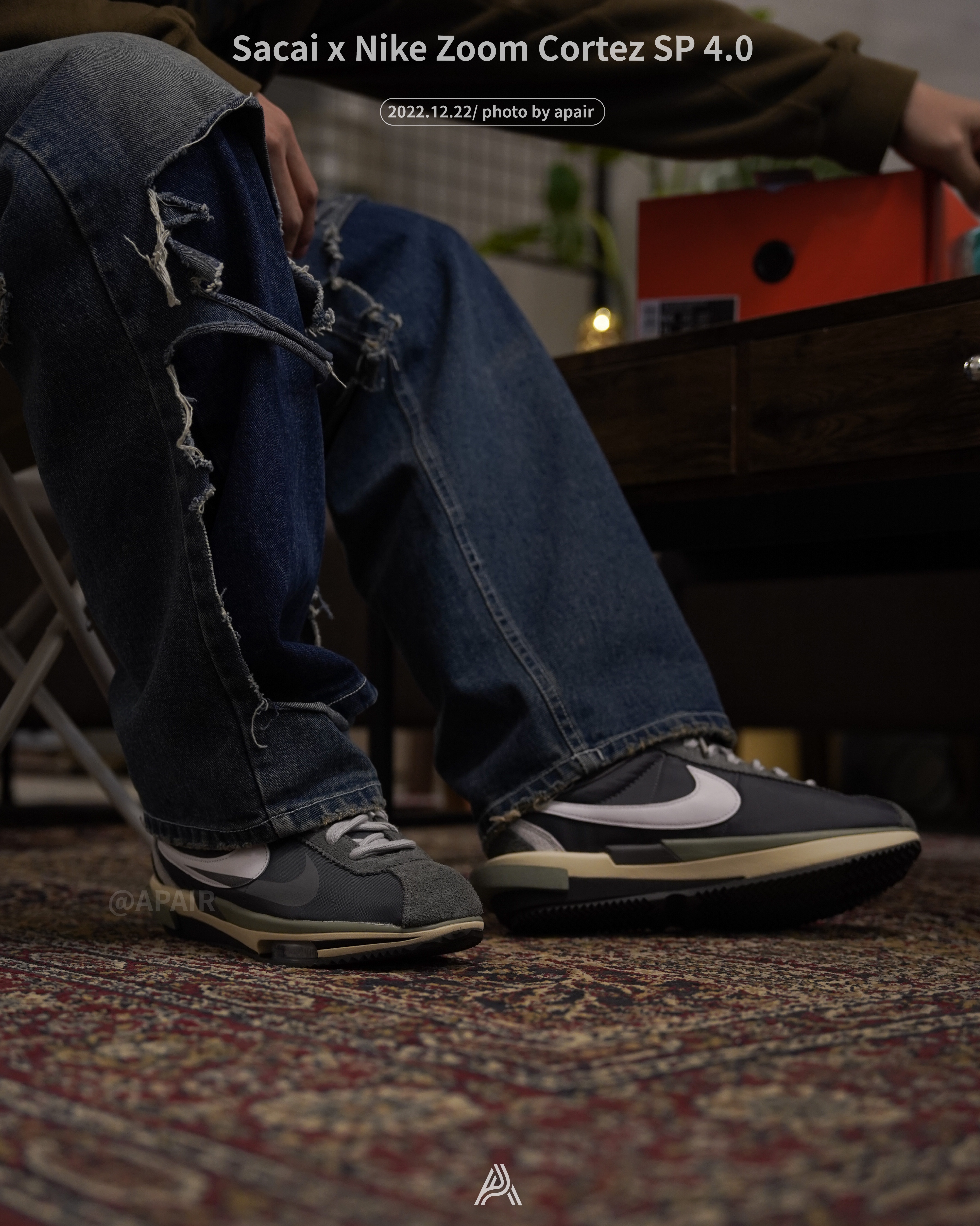 Zoom Cortez x sacai 'Iron Grey' (DQ0581-001) 發售日期. Nike SNKRS