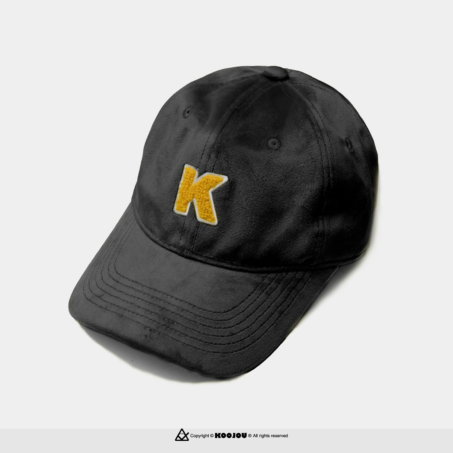KID ® KOOJOU OK繃緞絨老帽 黑