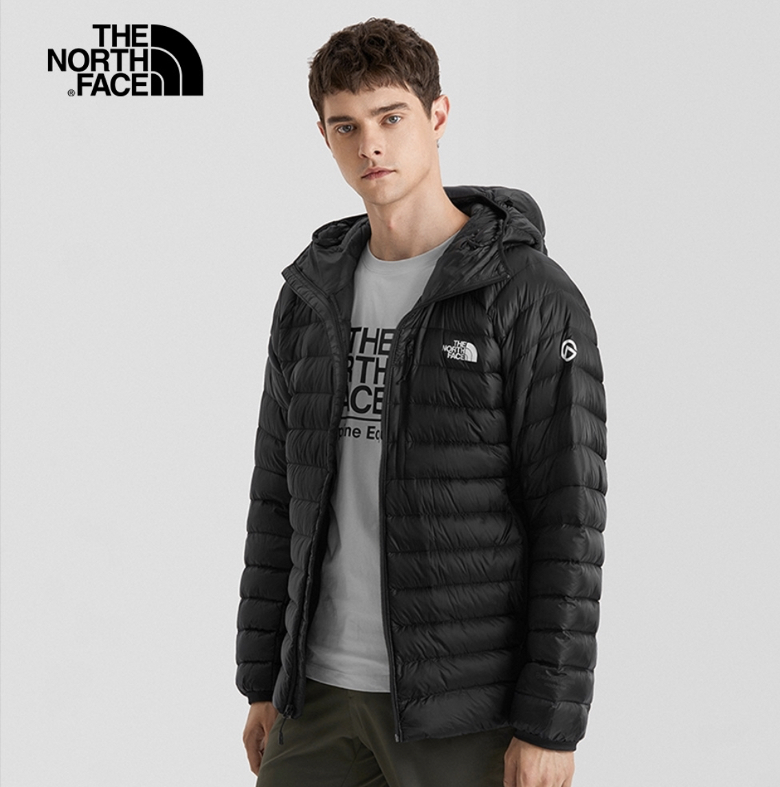 代購 THE NORTH FACE 男連帽羽絨外套 黑NF0A7UT8JK3 Dec