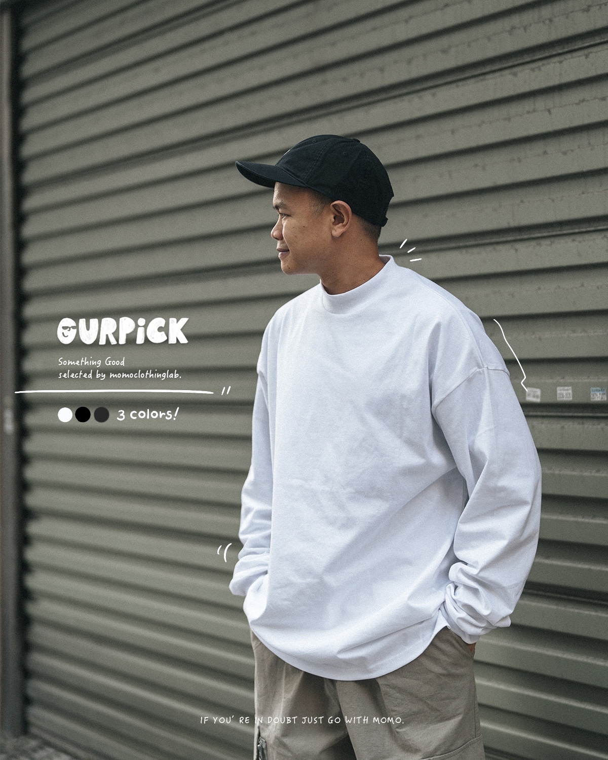 OurPick 半高領 長袖T恤 3色