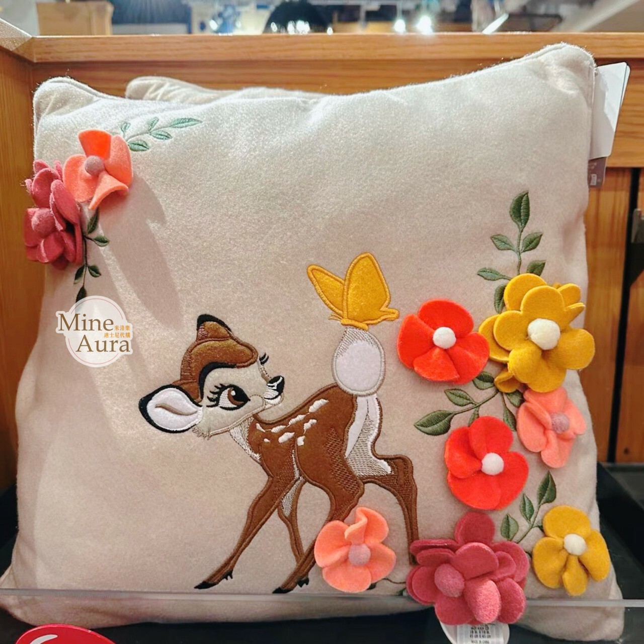 小鹿斑比 Bambi 立體花朵造型 枕頭 抱枕 靠墊 -上海迪士尼樂園