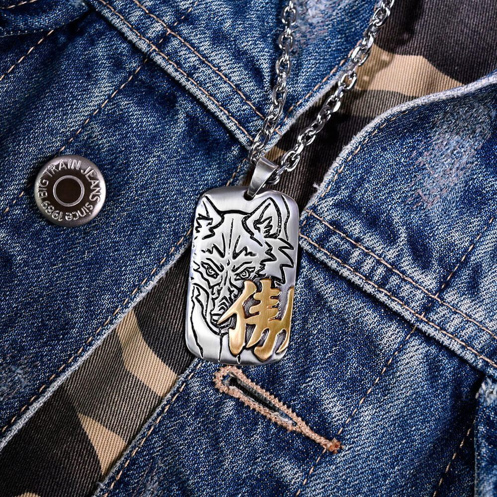 狼王 軍牌項鍊 個性項鍊/個性飾品/項鍊－快速出貨