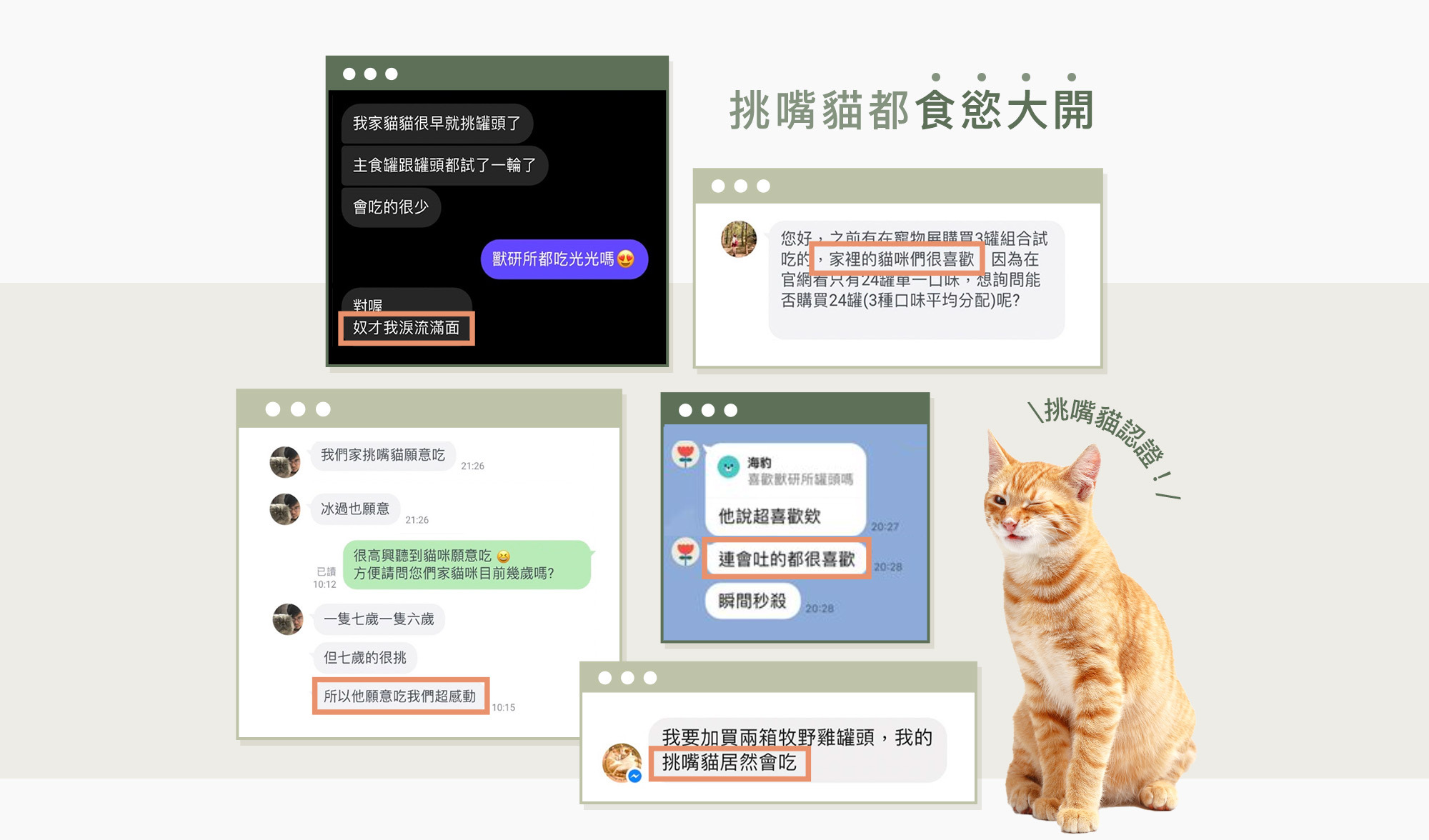 挑嘴貓都食慾大開