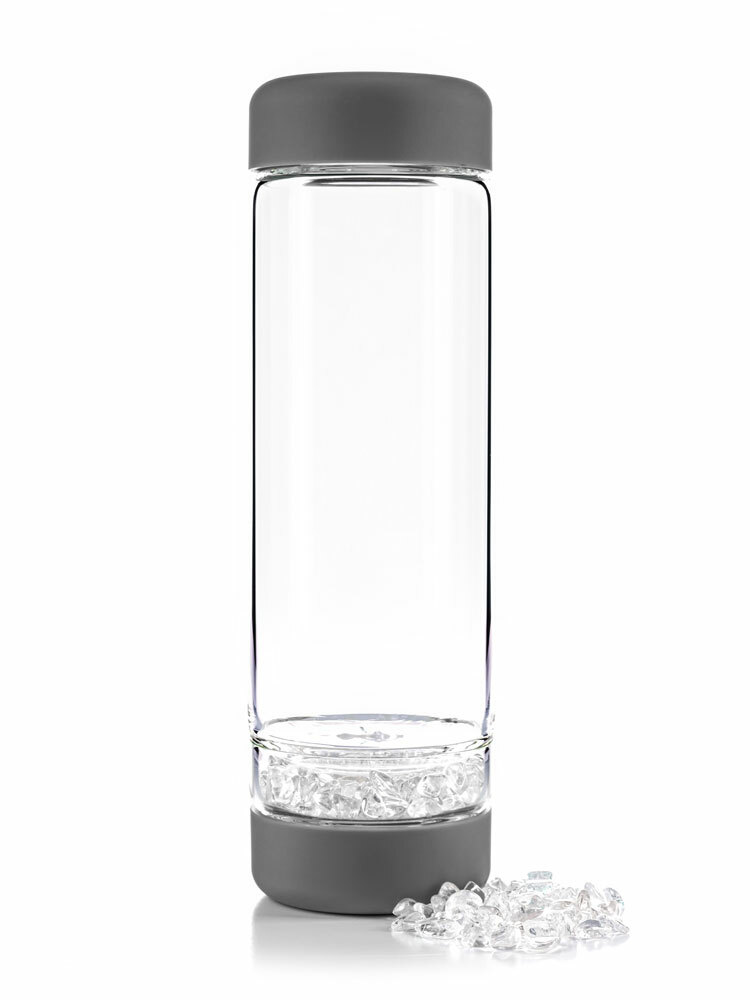 inu! Clear Quartz Bottle | Lava Grey