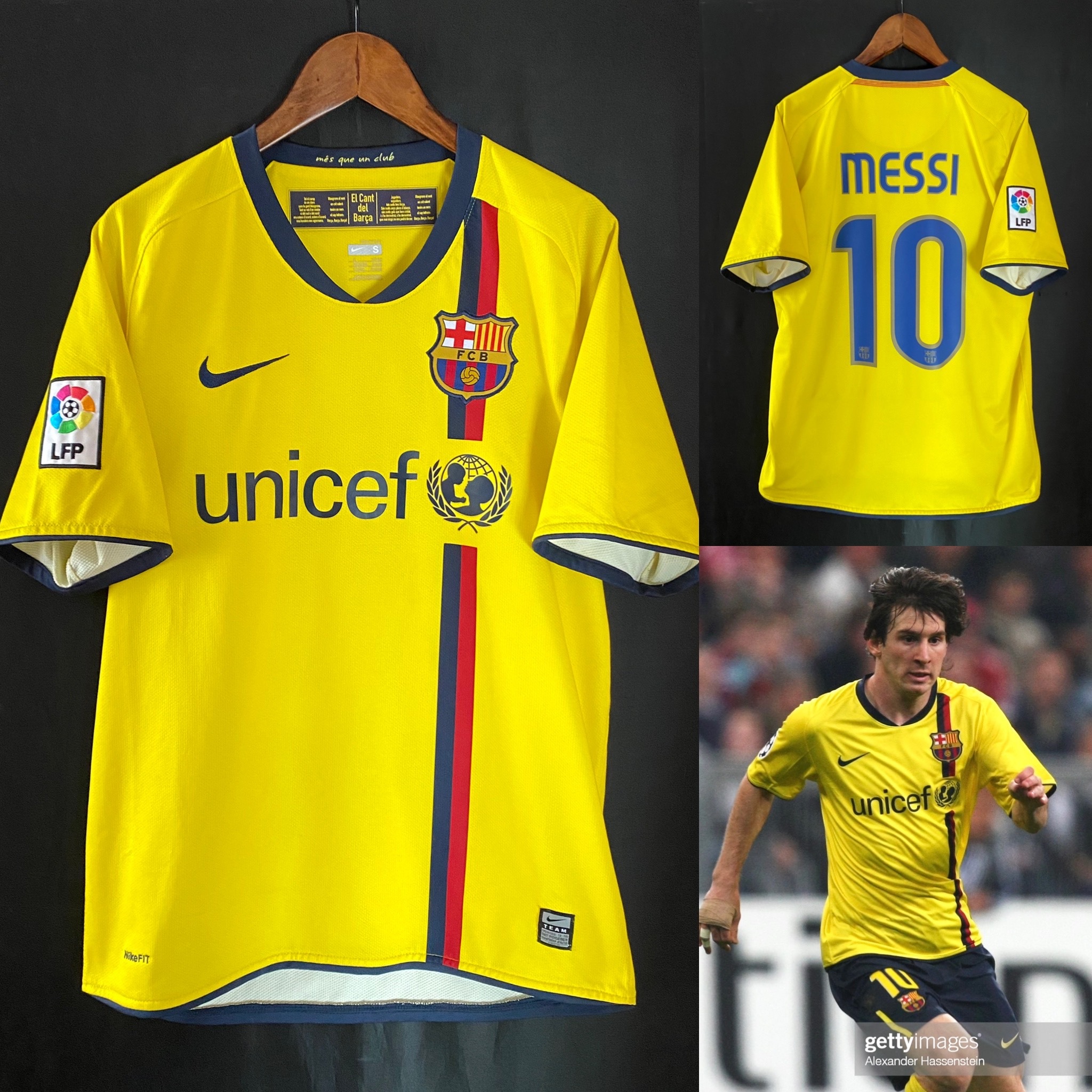 17-18 FC Barcelona MESSI 10番　away NIKE S Nike FC Barcelona 17/18 Lionel Messi Jersey Mens Size Small
