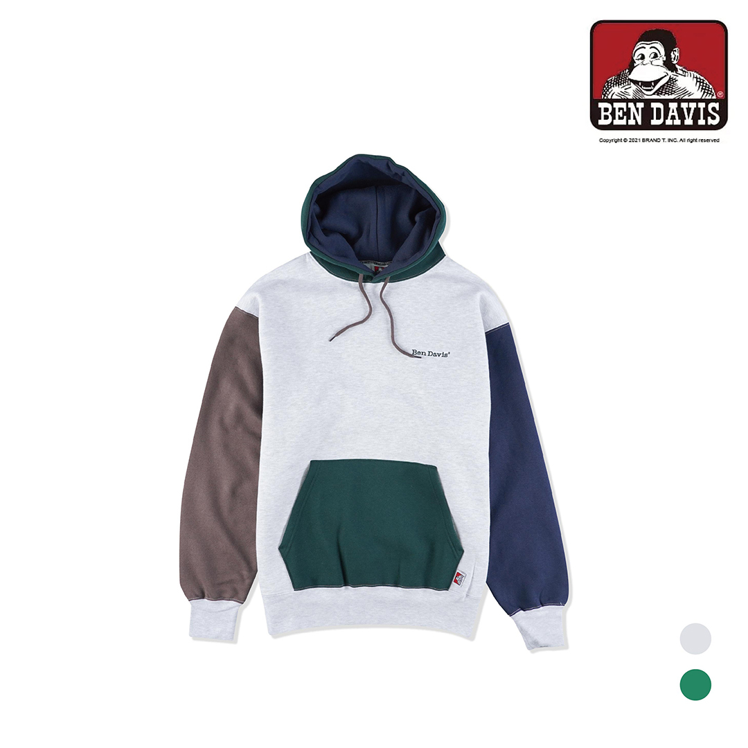 【 BEN DAVIS | 撞色拼接帽TEE - 2色 】