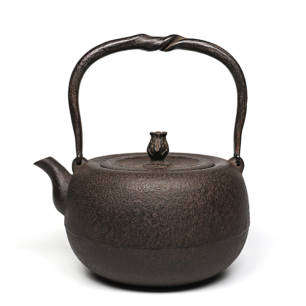 【岩戶賢一郎】丸形 姥口肌 鐵壺1.6L