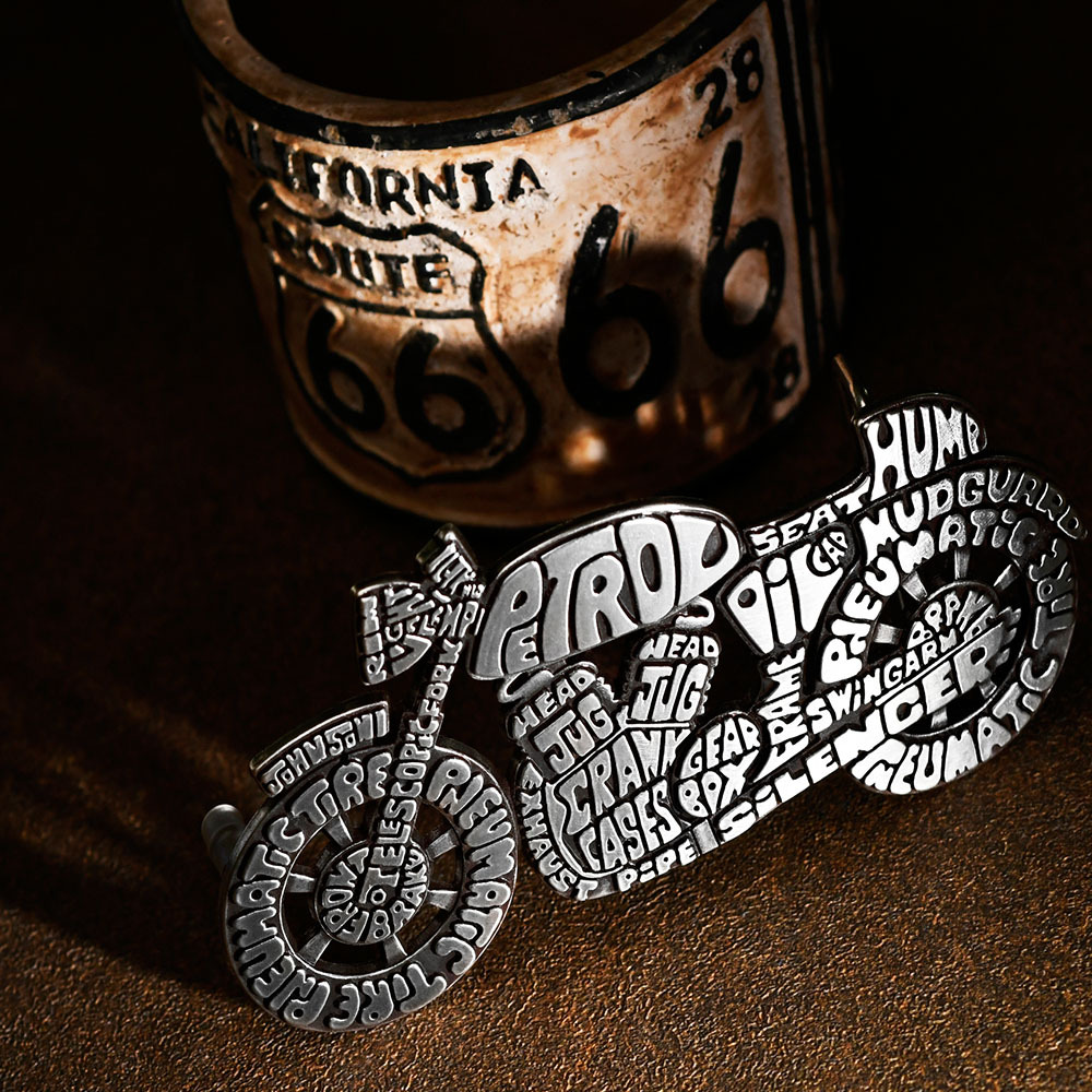 街頭搖滾 復古機車 造型皮帶扣 / 皮帶頭 - 現貨