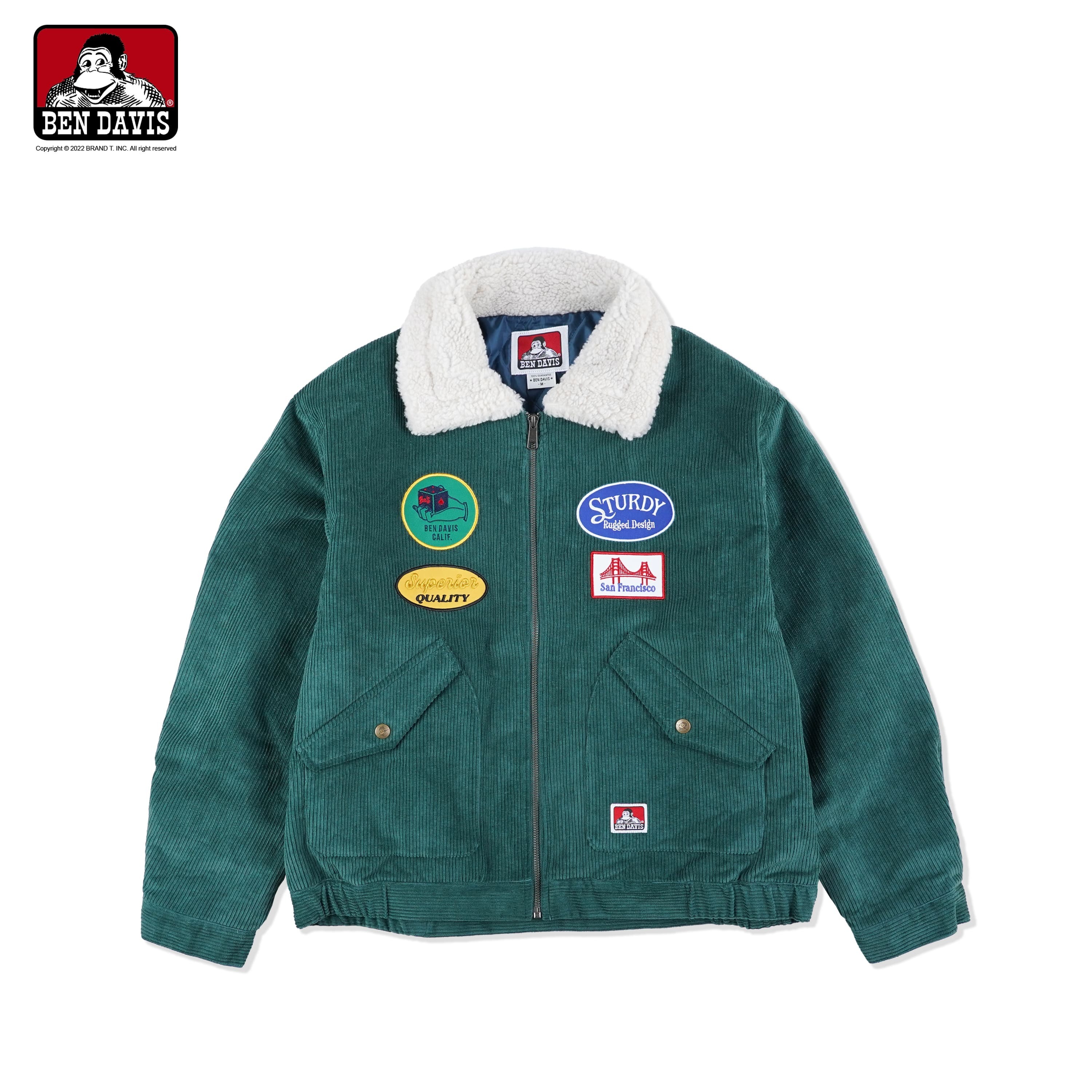 【 BEN DAVIS | 燈芯絨拼布毛領夾克 - 2色 】