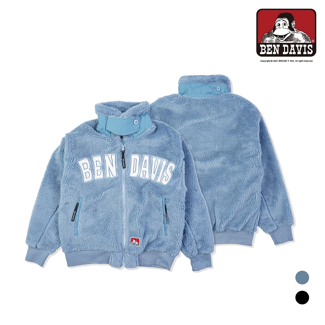 【 BEN DAVIS | 立領字母泰迪毛外套 - 2色 】