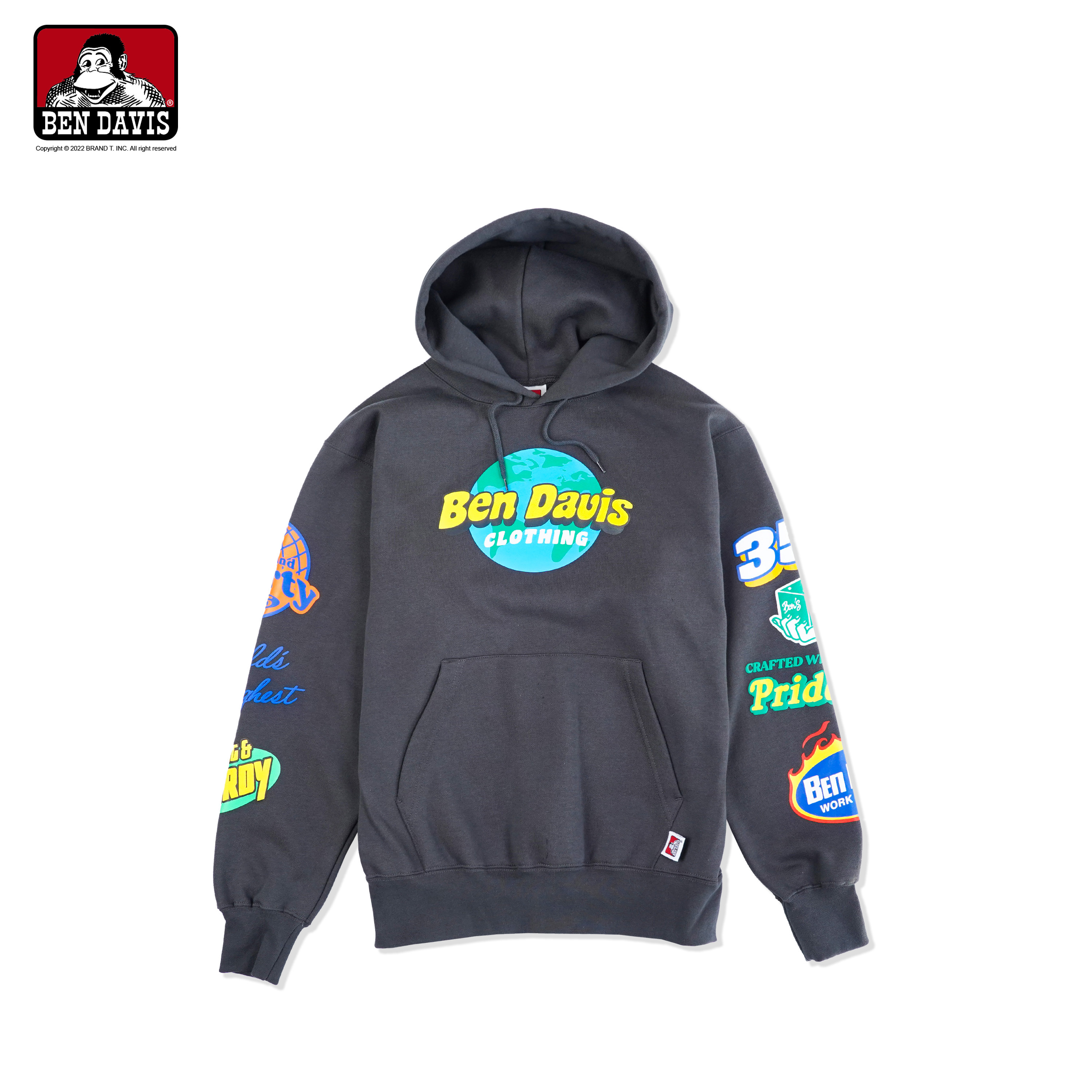 【 BEN DAVIS | 地球LOGO內刷毛帽TEE 】