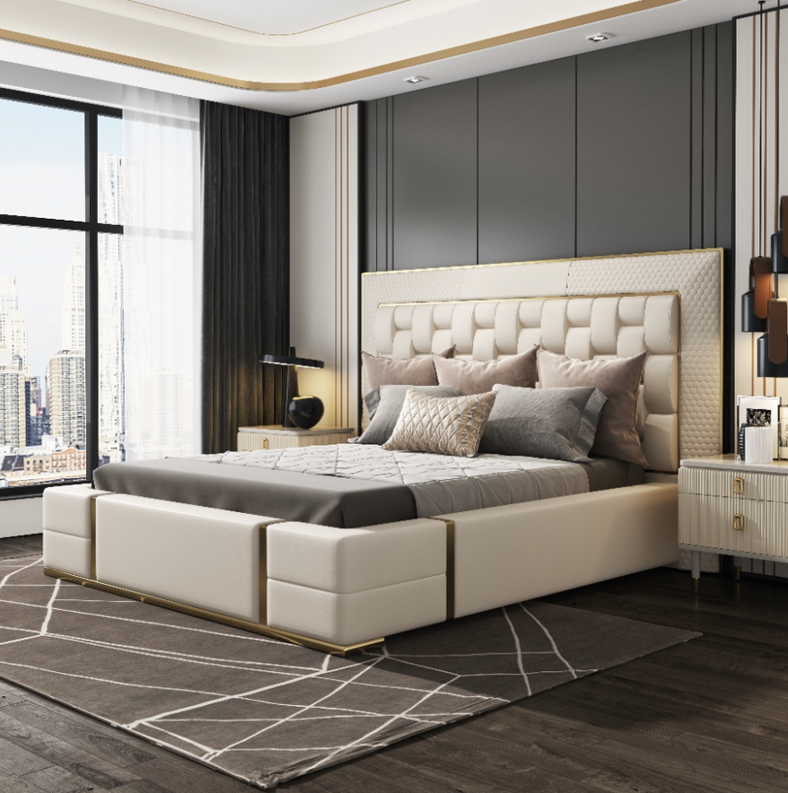 編織軟包床架 AOZ-BL001