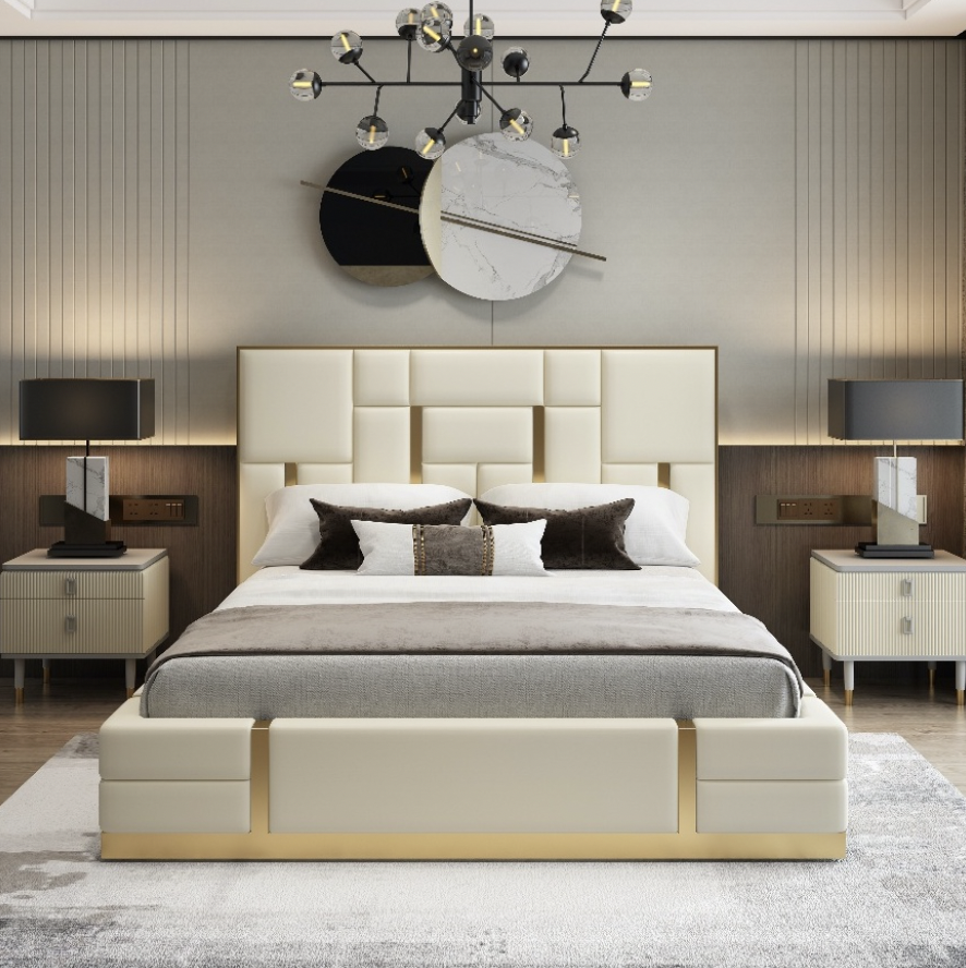 義式極簡皮床 AOZ-BL002