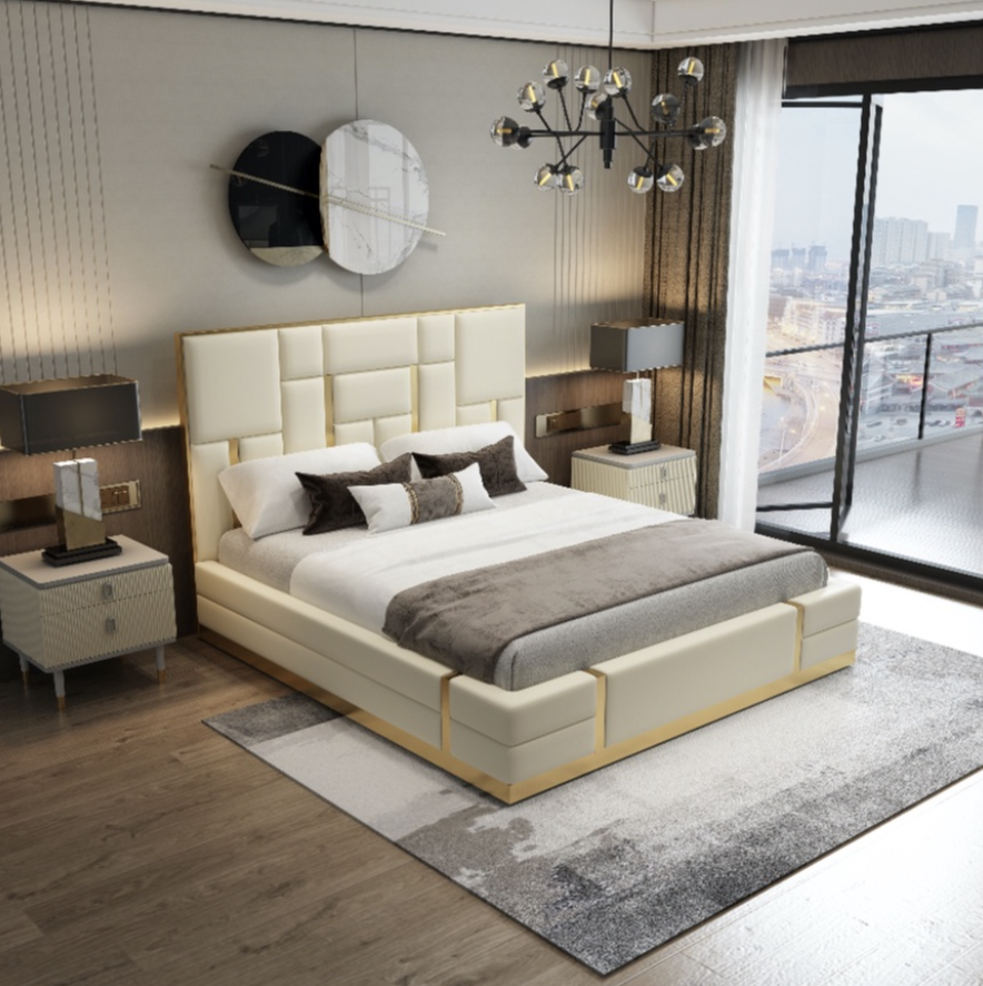 義式極簡皮床 AOZ-BL002