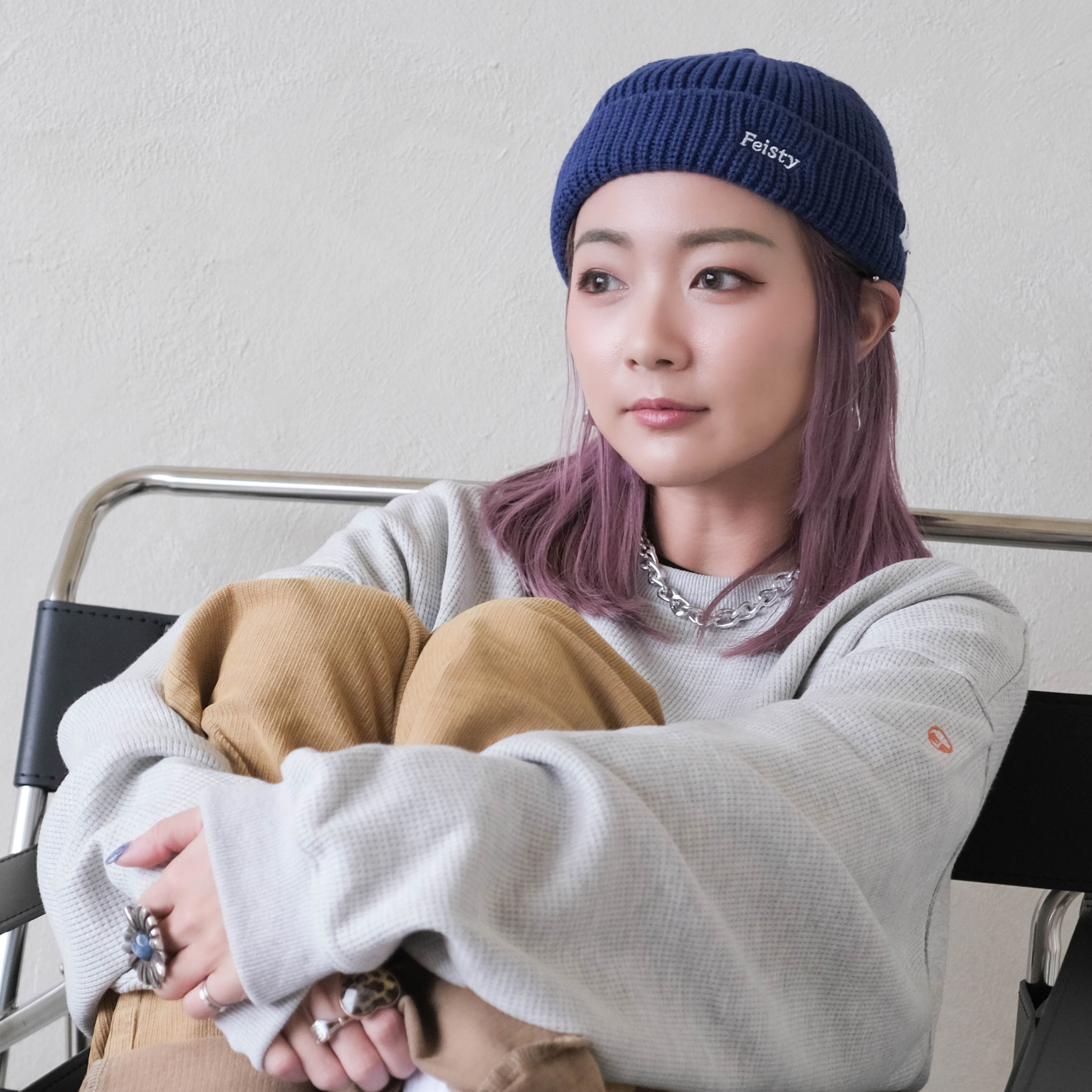 FEISTY CLASSIC AROCSS LOGO BEANIE 經典電繡毛帽 灰色 藍色 黑色  FS-CP-17 18 19 [台灣現貨]