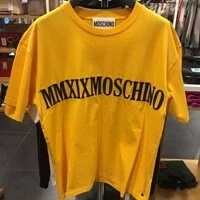 [S] MOSCHINO MMXIX SHORT SLEEVE T-SHIRT,YELLOW, ZT0704-5240-1039 (SM364)