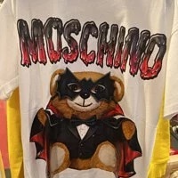 [S] MOSCHINO BAT TEDDY LOGO SHIRT,WHITE, EV0711-0540-1001 (SM374)