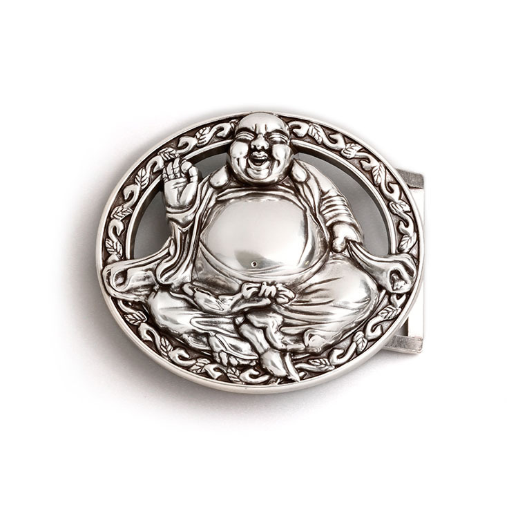 笑對人生之大肚彌勒佛 造型皮帶扣 / 皮帶頭 - 現貨