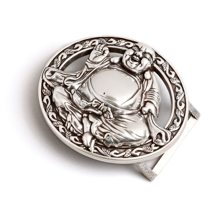 笑對人生之大肚彌勒佛 造型皮帶扣 / 皮帶頭 - 現貨