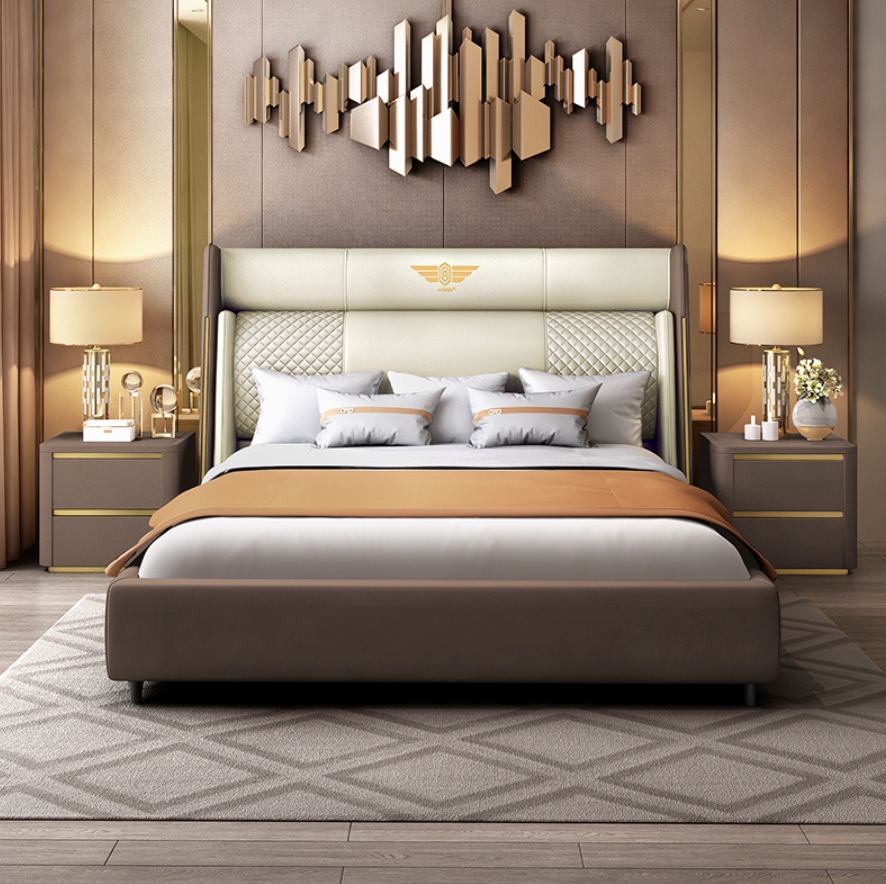 義式輕奢皮床 AOZ-M102