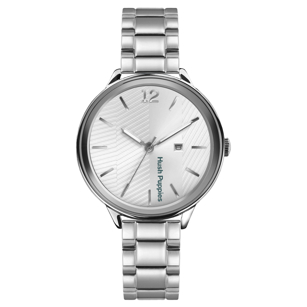 Signature 幾何斜紋休閒女錶