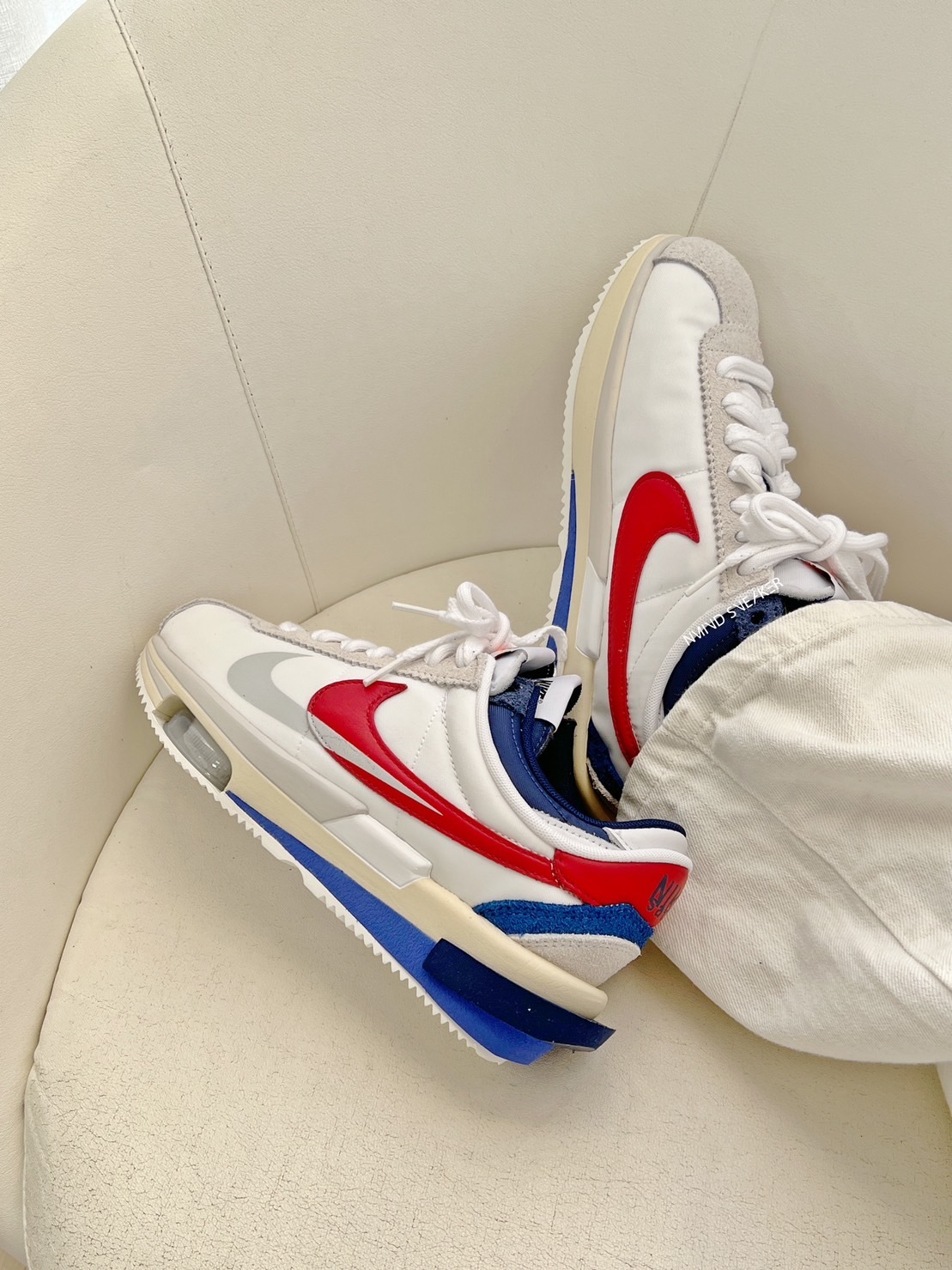 Sacai x Nike sacai x Nike Cortez 4.0 White Red Blue DQ0