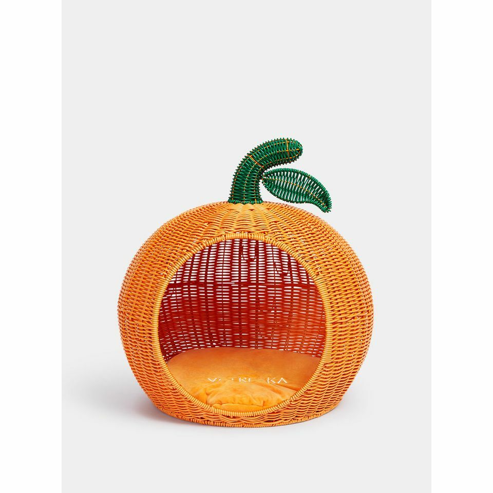 Vetreska - Tangerine Rattan Pet Bed
