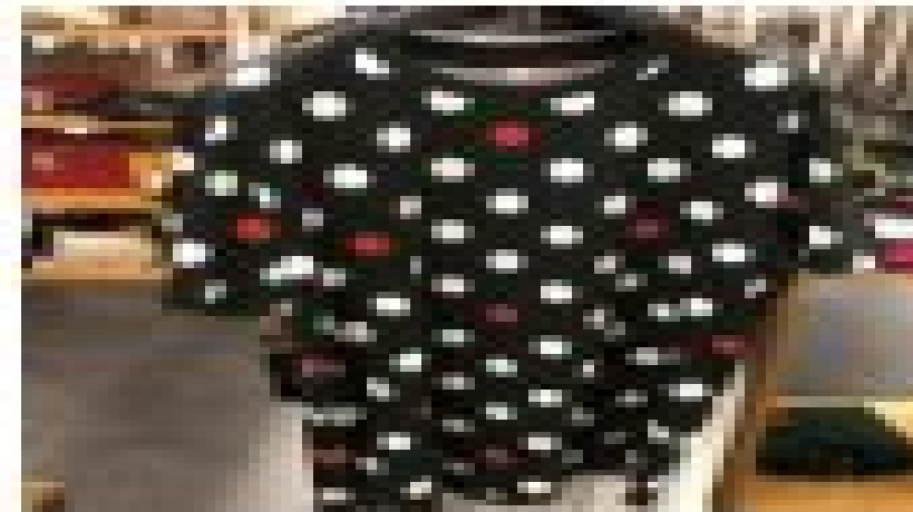 [S] MOSCHINO POLKA DOTS TSHIRT, BLACK, 1A1909-8106-1555 (SM380)