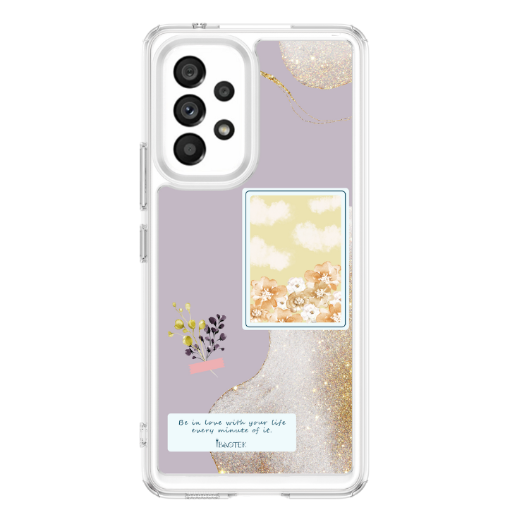 Samsung A53 手機防摔殼清新花語