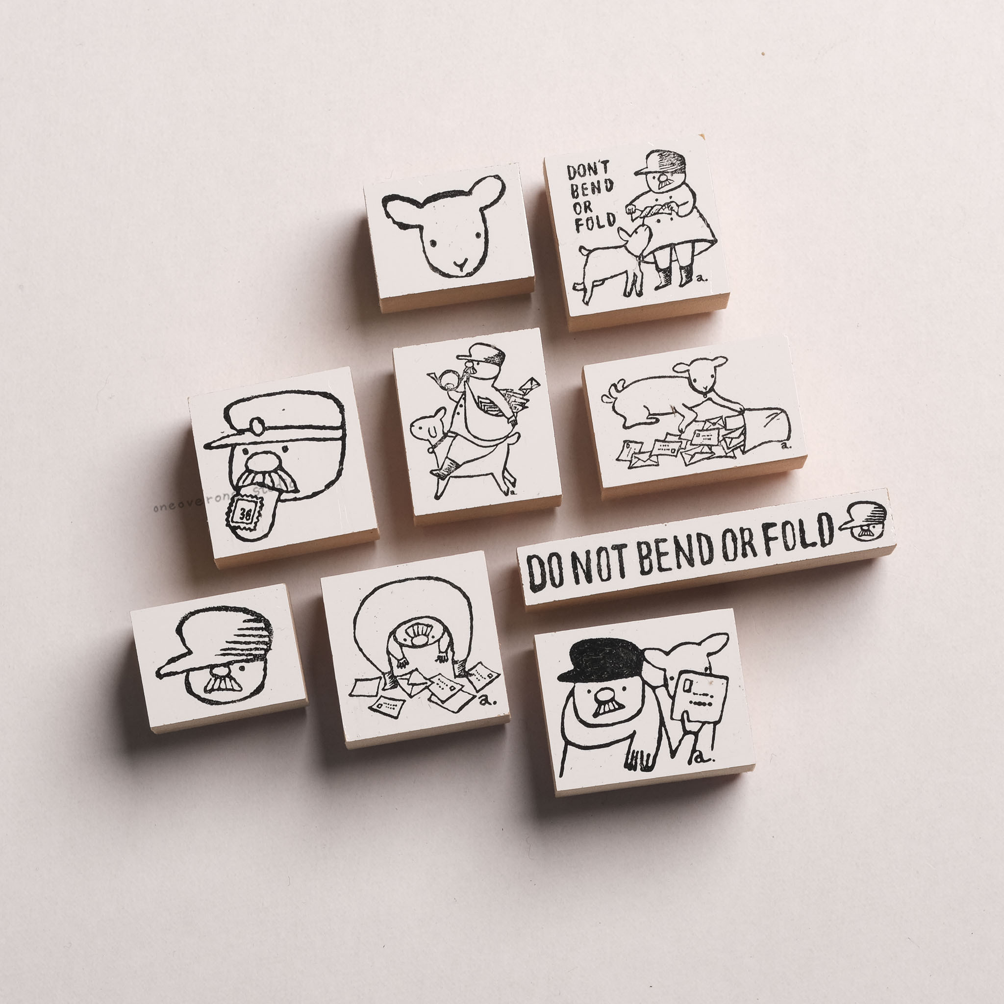 郵差與小山羊 插畫印章 / 36 Sublo 日本