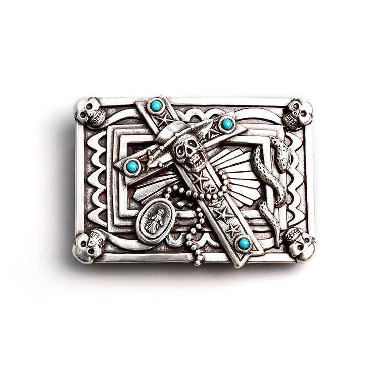 龐克搖滾十字骷顱頭 造型皮帶扣 / 皮帶頭 - 現貨