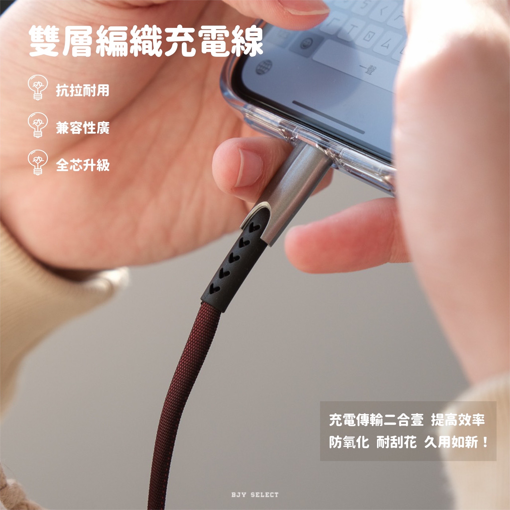 #現貨 雙層編織充電線 3A快充線 超抗拉扯手機充電線 1.8米超長 傳輸充電二合一 兩色