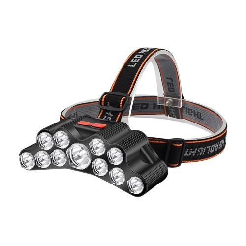 頭戴式11顆頭燈(附充電線)