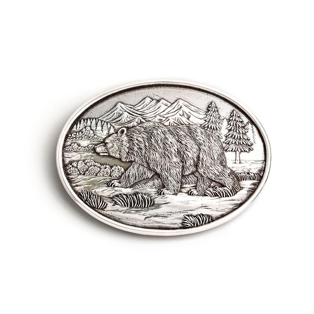 阿拉斯加美洲黑熊 造型皮帶扣 / 皮帶頭 - 現貨