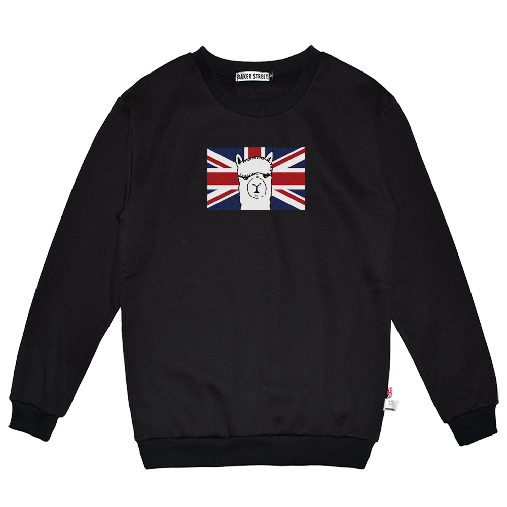 Alpaca The Union Jack 英國羊駝 高磅數長袖圓T