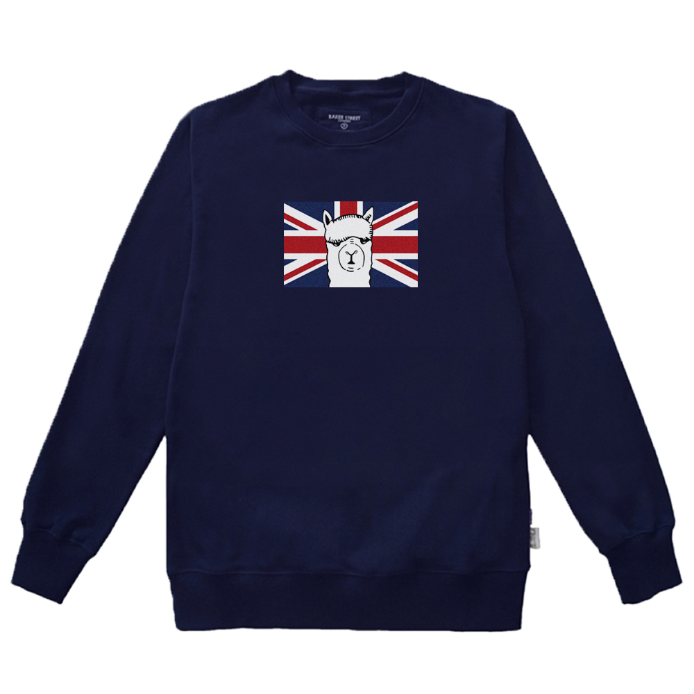 Alpaca The Union Jack 英國羊駝 高磅數長袖圓T