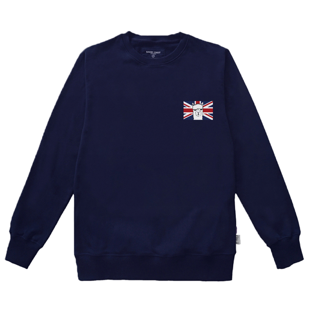 Alpaca The Union Jack 英國羊駝 高磅數長袖圓T