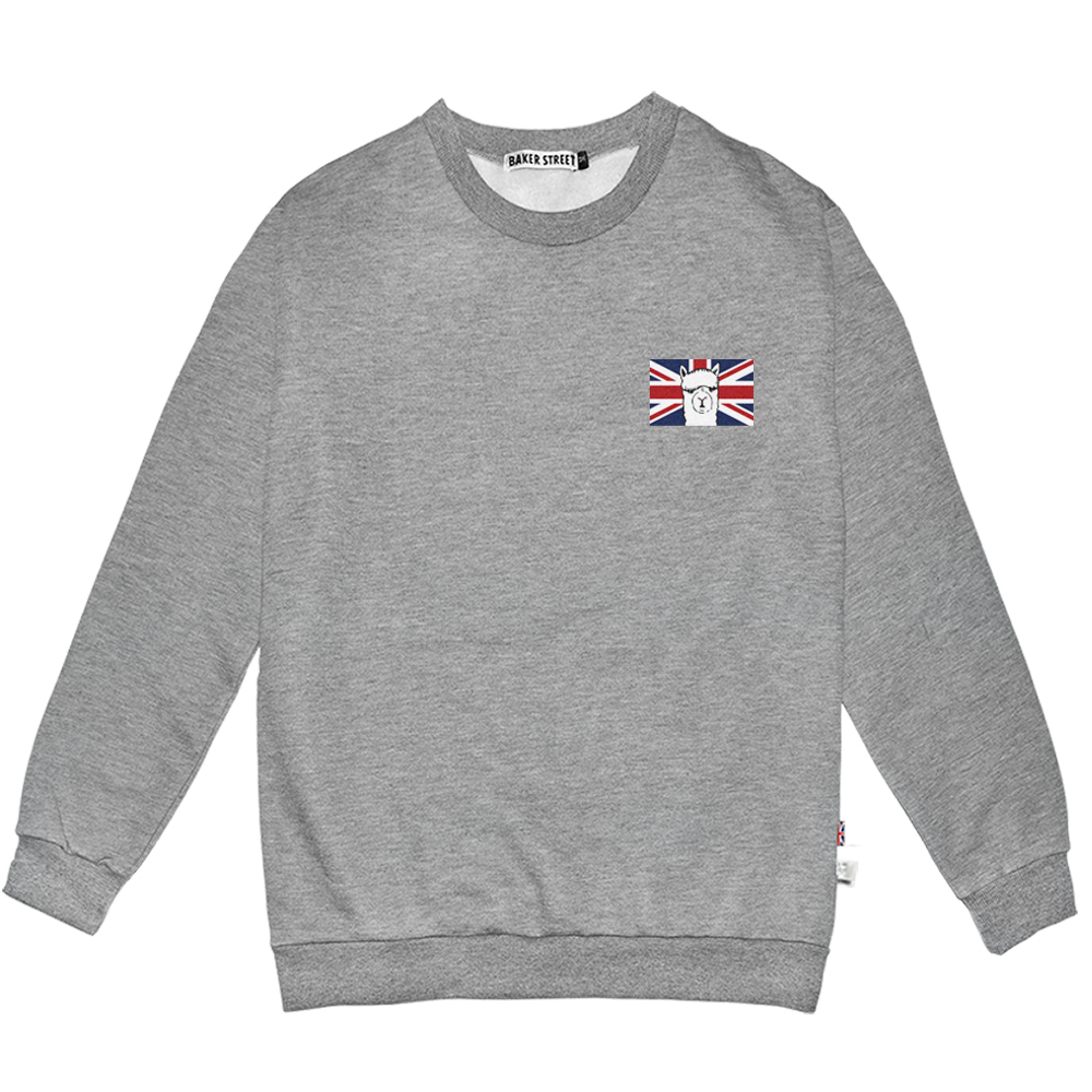 Alpaca The Union Jack 英國羊駝 高磅數長袖圓T