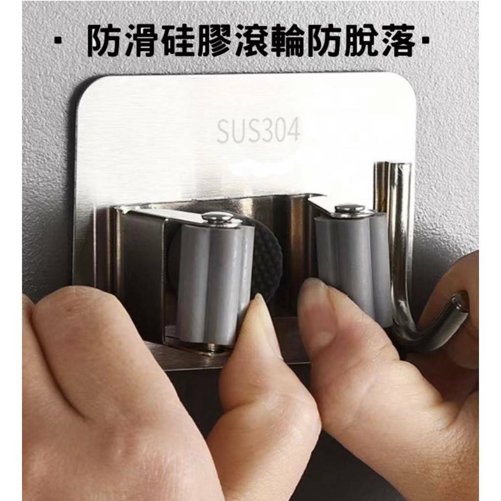 304不鏽鋼浴室兩用滾輪夾1入