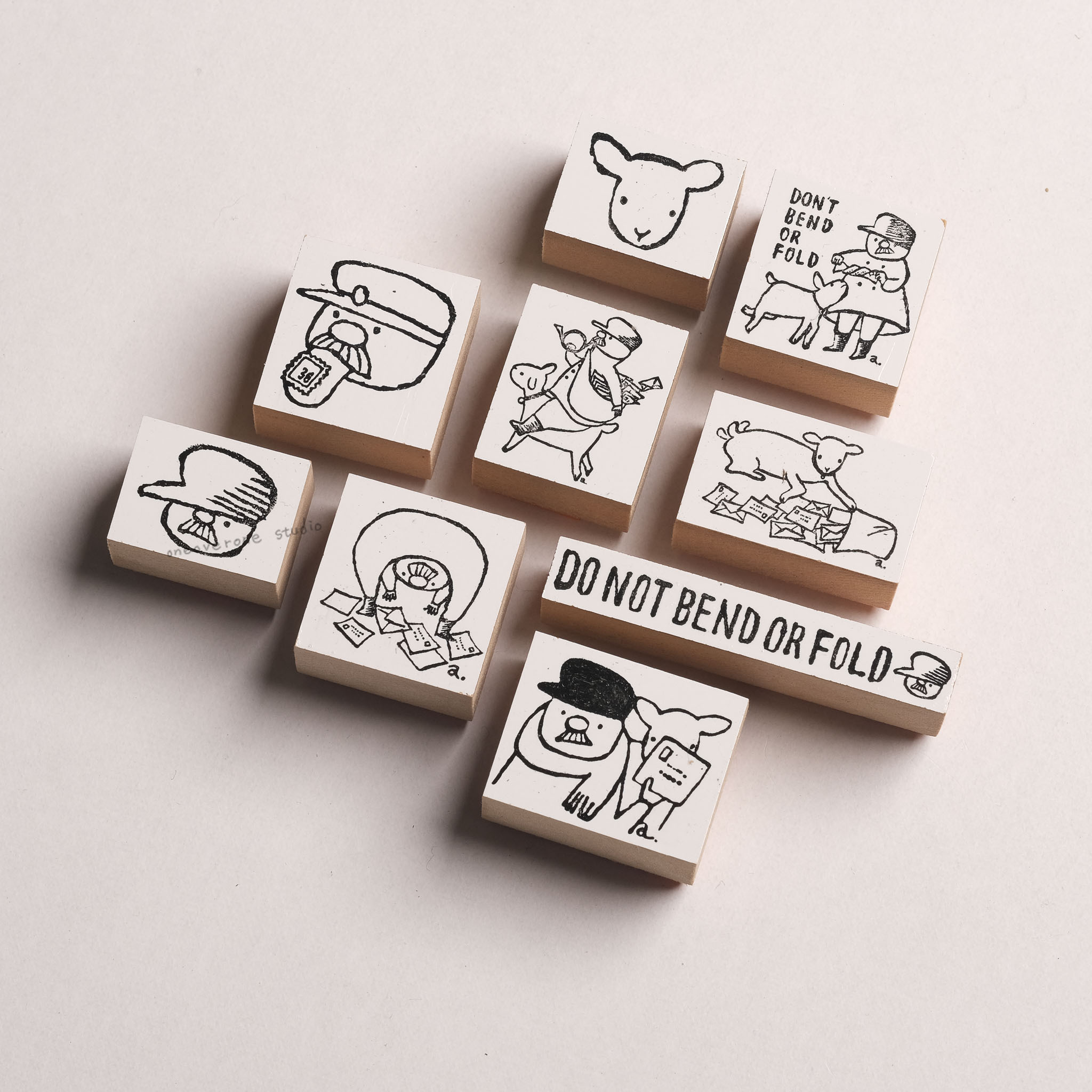 郵差與小山羊 插畫印章 / 36 Sublo 日本