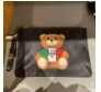 [S] MOSCHINO ITALIAN TEDDY LOGO CLUTCH BAG,BLACK, 667112256598 (SM397)