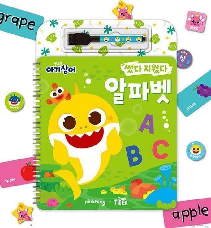 韓國直送Pinkfong x Baby Shark 可重複寫字學習簿-英文