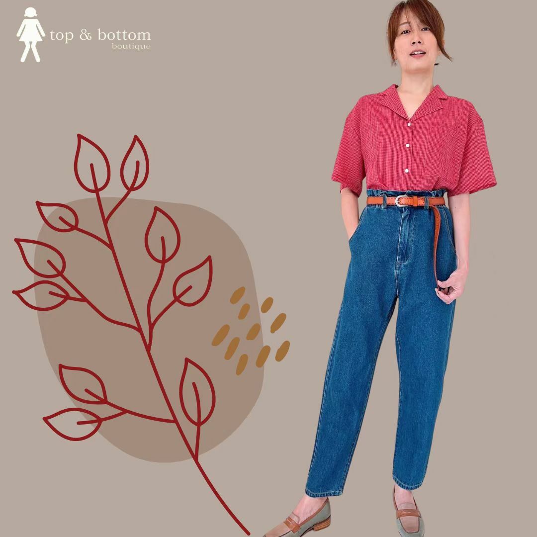 DENIM PAPERBAG WAIST PANT