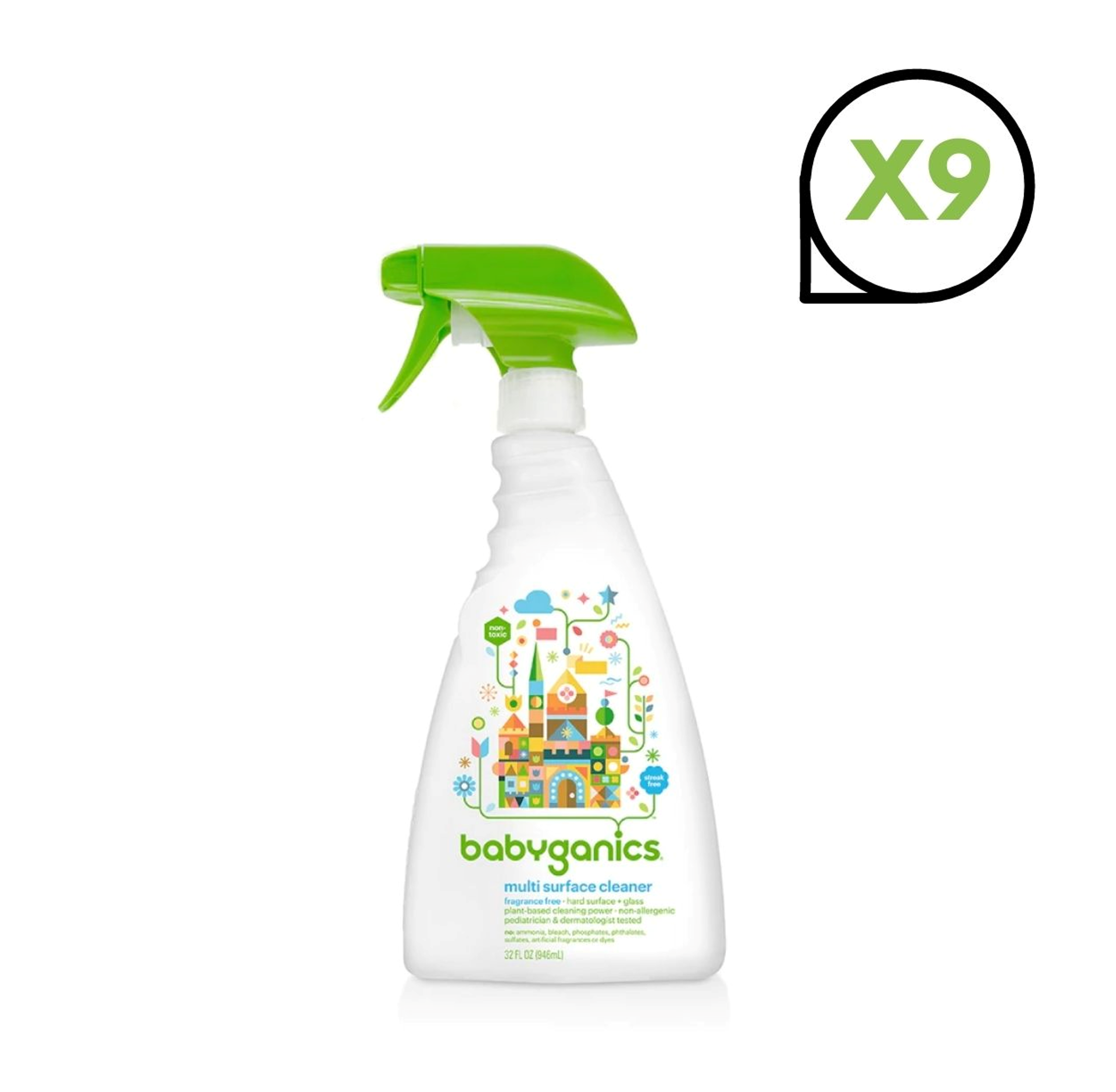 BabyGanics Multi surface cleaner, fragrance free 946ml