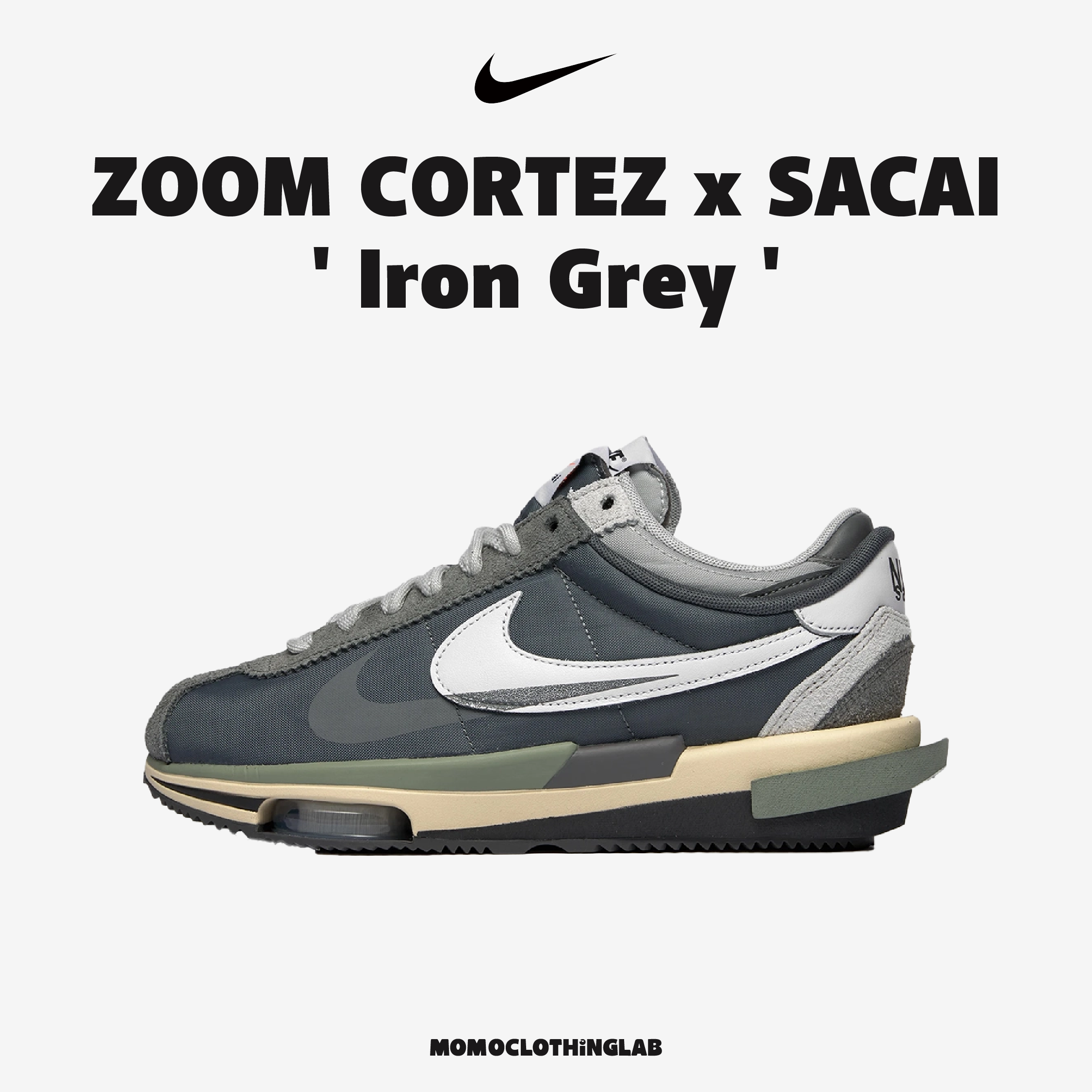 sacai Nike Zoom Cortez Iron Grey 27.5cm DQ0581-001-
